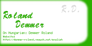 roland demmer business card